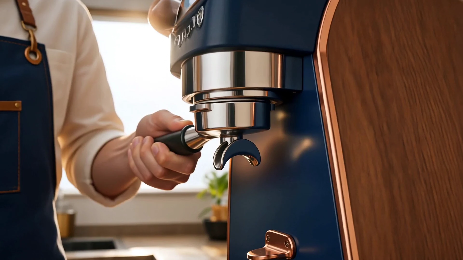 Espresso pouring into a cup.