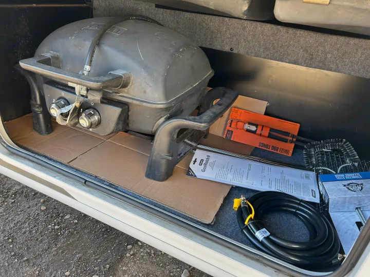 Exterior storage compartment on the Coachmen Pursuit