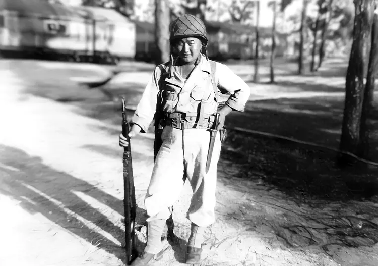 Raymond in Army uniform